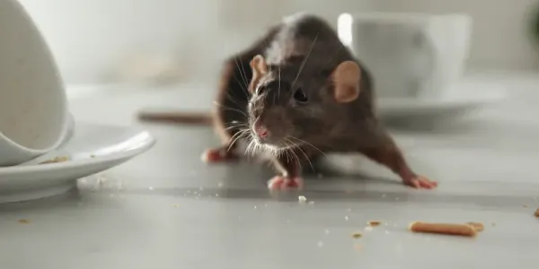 mouse near dishes