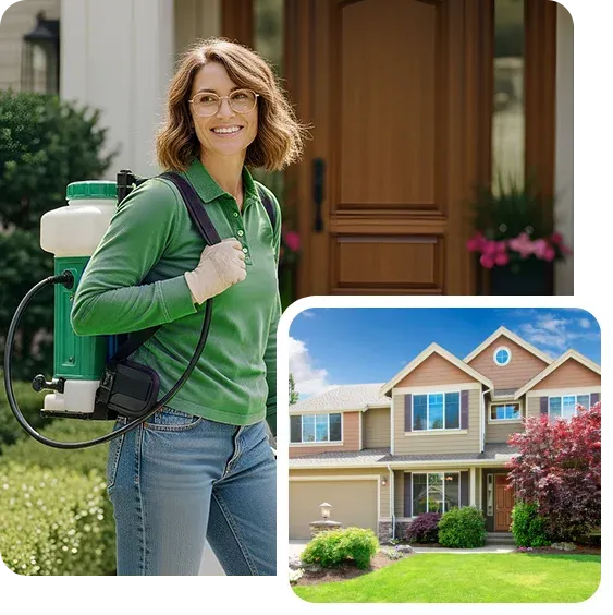 Pest control technician working